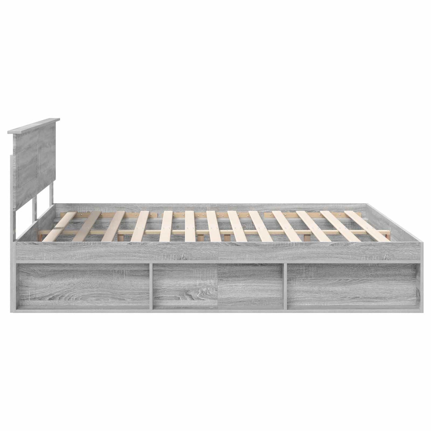 vidaXL Bettrahmen Graues Sonoma 180 x 200 cm Holzwerkstoff