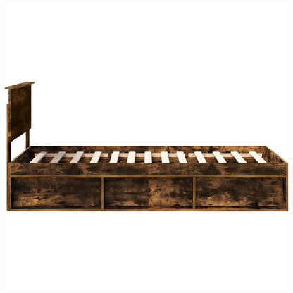 Bettrahmen Geräucherte Eiche 100 x 200 cm Holzwerkstoff