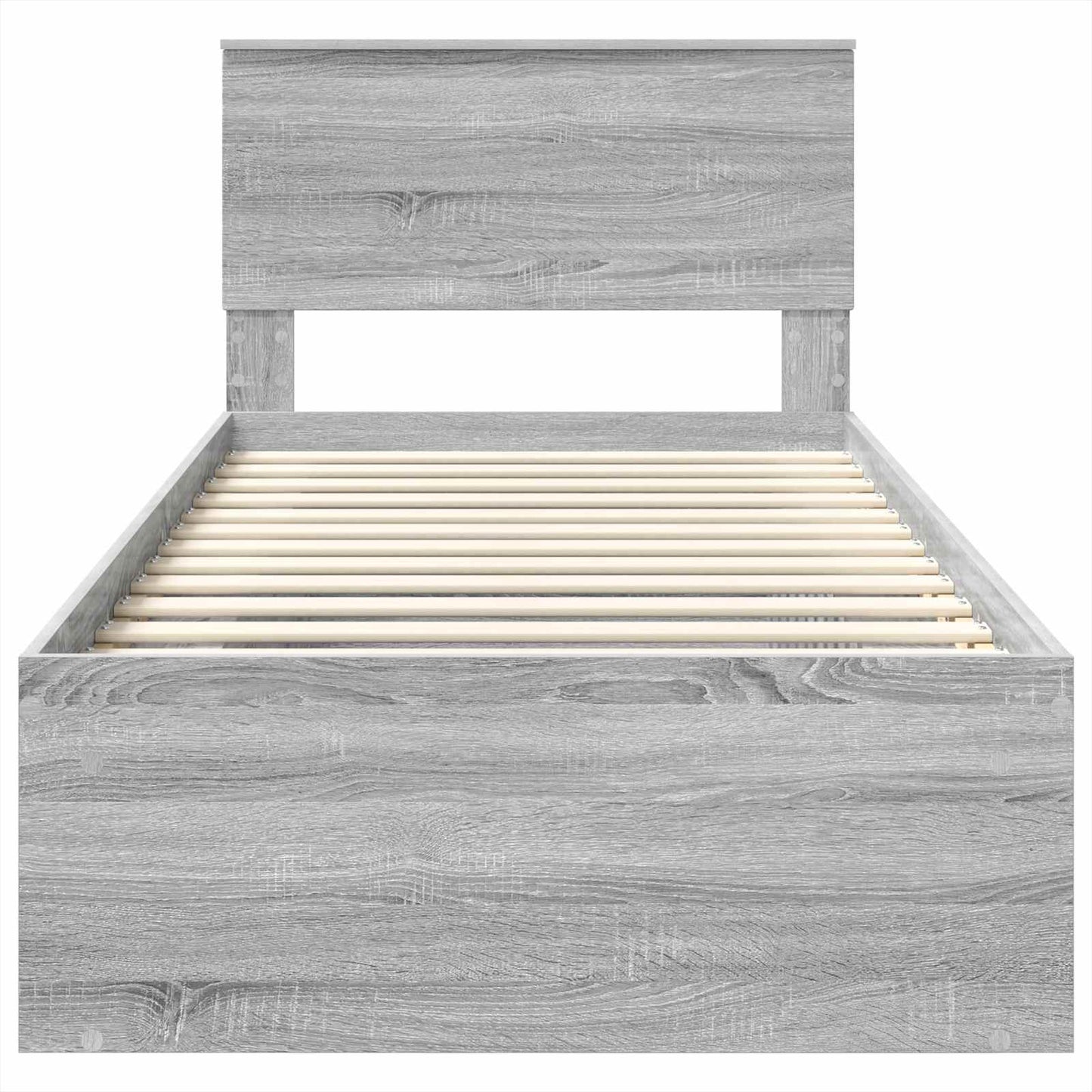 vidaXL Bettrahmen mit Kopfteil Graues Sonoma 75 x 190 cm Holzwerkstoff
