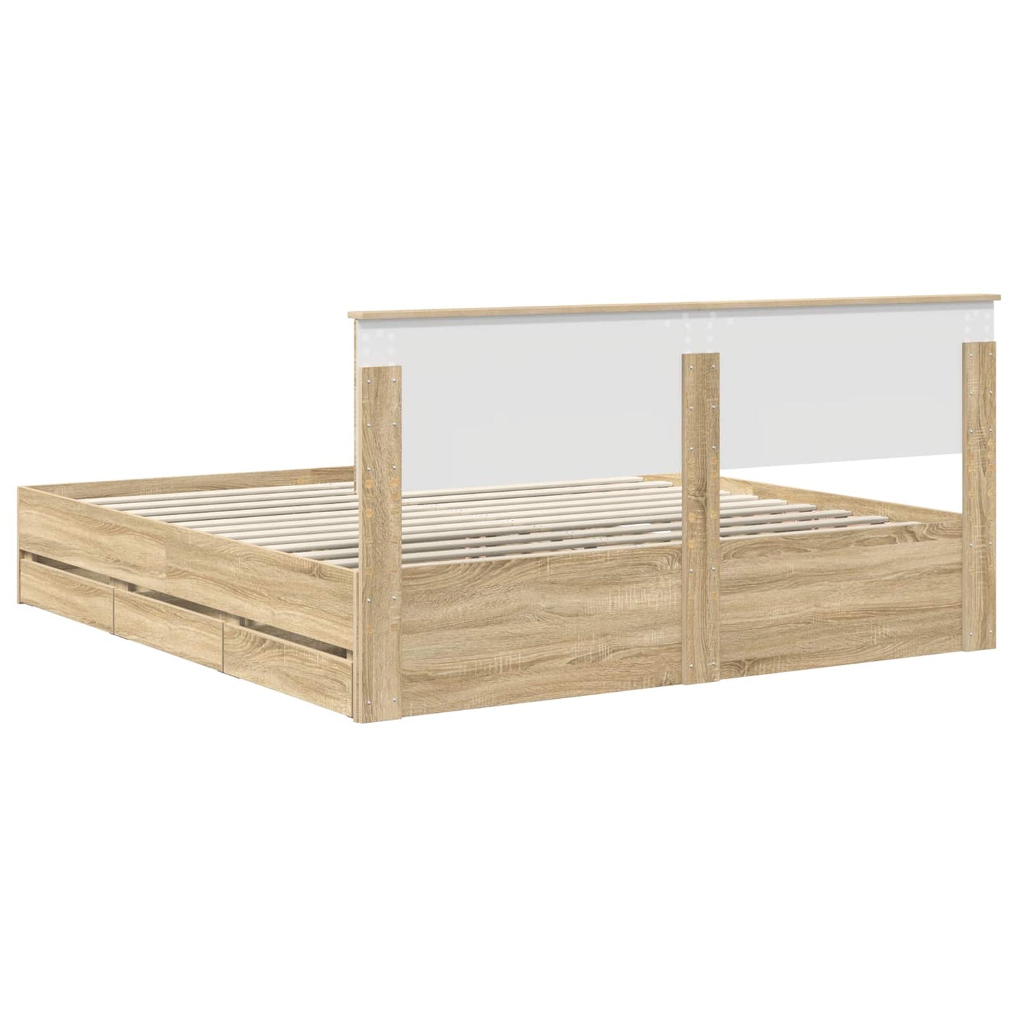 vidaXL Bettrahmen Sonoma-Eiche 200 x 200 cm Ingenieurs Holz