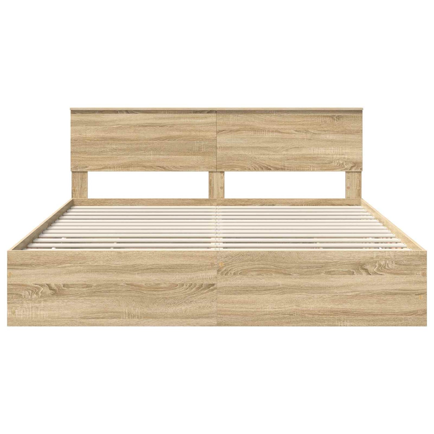 vidaXL Bettrahmen Sonoma-Eiche 200 x 200 cm Ingenieurs Holz