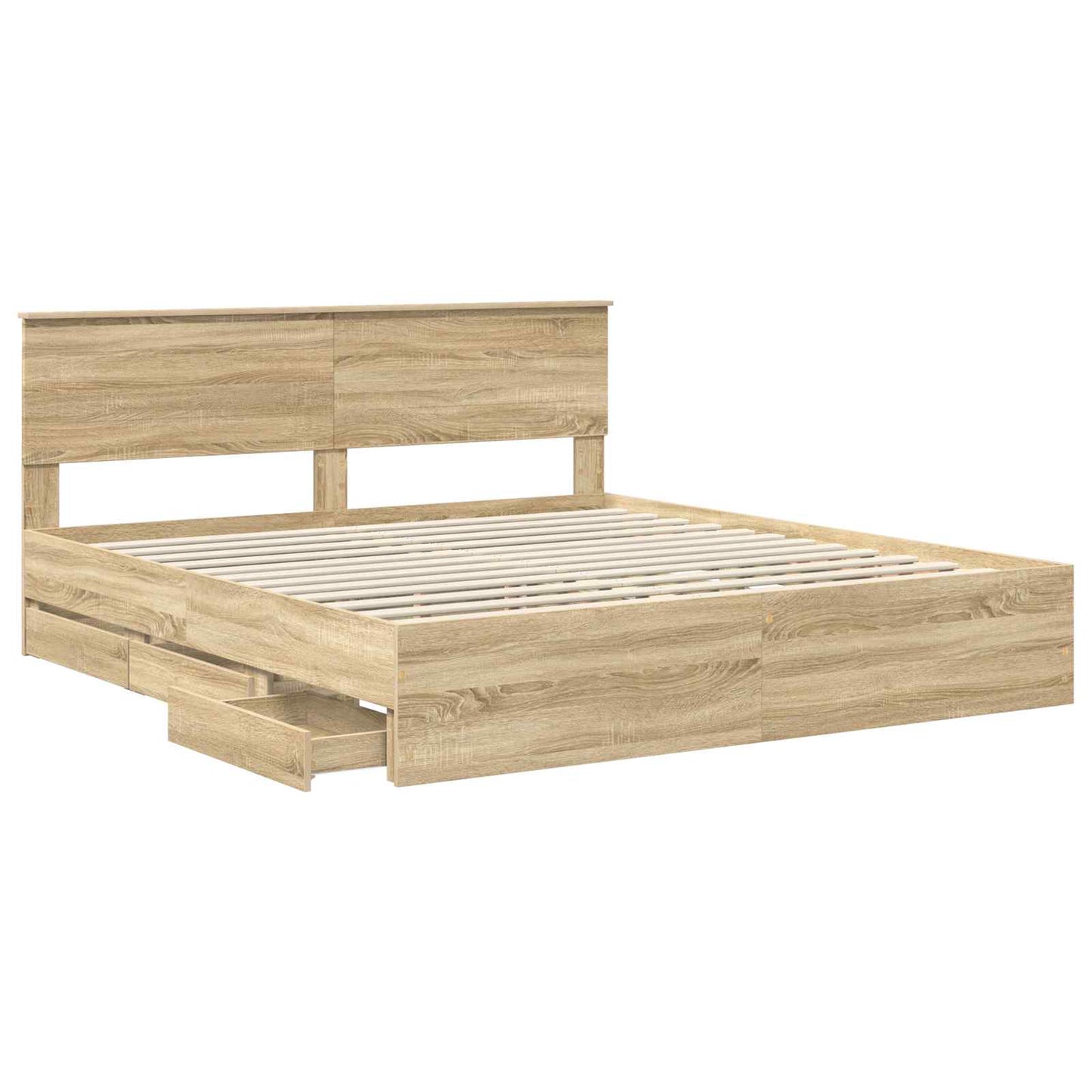 vidaXL Bettrahmen Sonoma-Eiche 180 x 200 cm Ingenieurs Holz