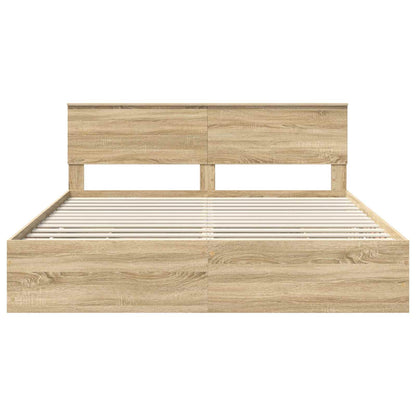 vidaXL Bettrahmen Sonoma-Eiche 180 x 200 cm Ingenieurs Holz