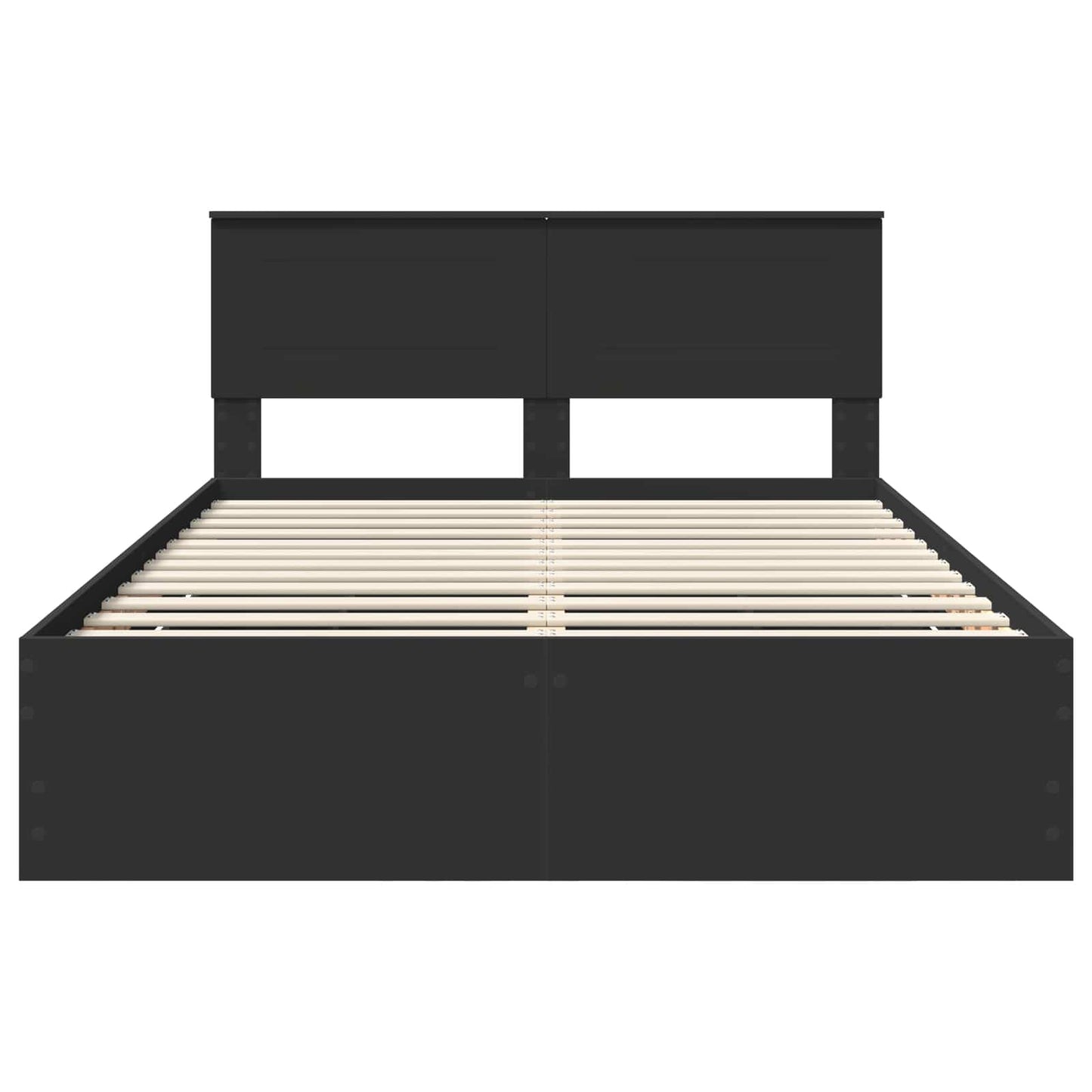 vidaXL Bettrahmen mit Schubladen Schwarz 160 x 200 cm Ingenieurs Holz