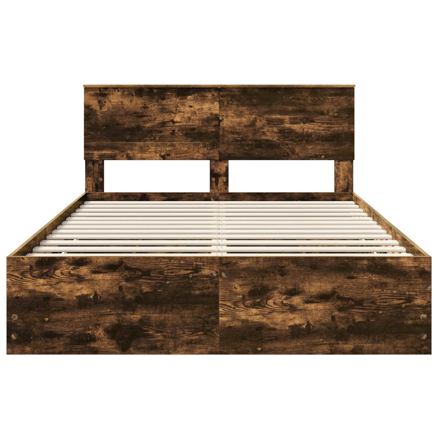 vidaXL Bettrahmen Geräucherte Eiche 160 x 200 cm Ingenieurs Holz