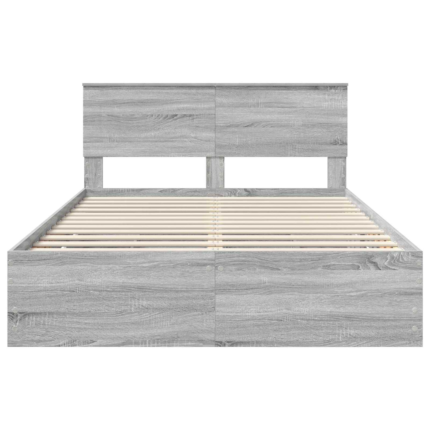 vidaXL Bettrahmen Graues Sonoma 160 x 200 cm Ingenieurs Holz