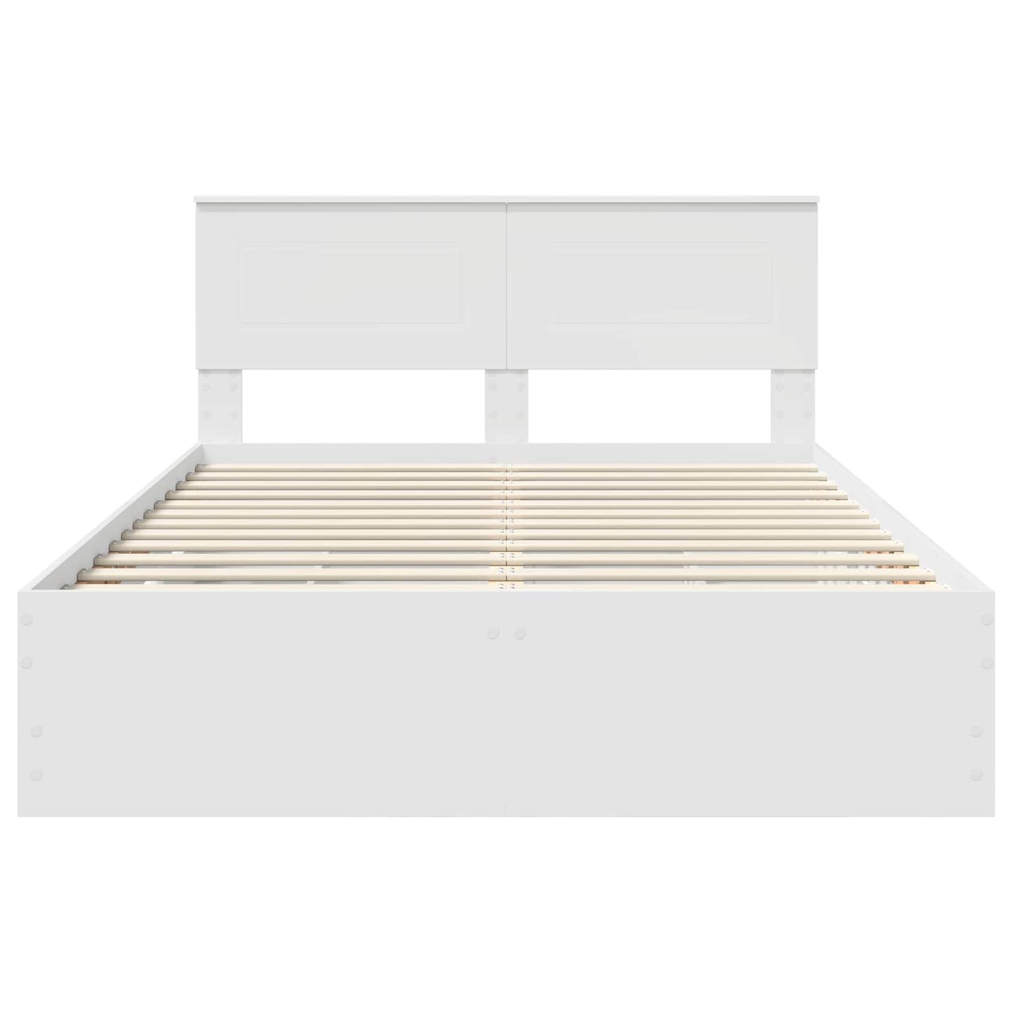 vidaXL Bettrahmen mit Schubladen Weiß 140 x 200 cm Ingenieurs Holz