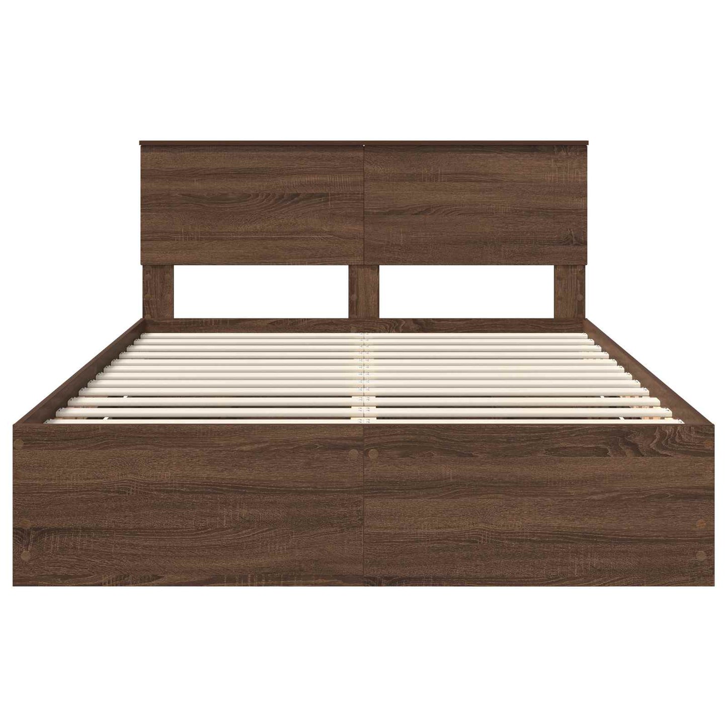 vidaXL Bettrahmen Braun Eichen-Optik 140 x 200 cm Ingenieurs Holz