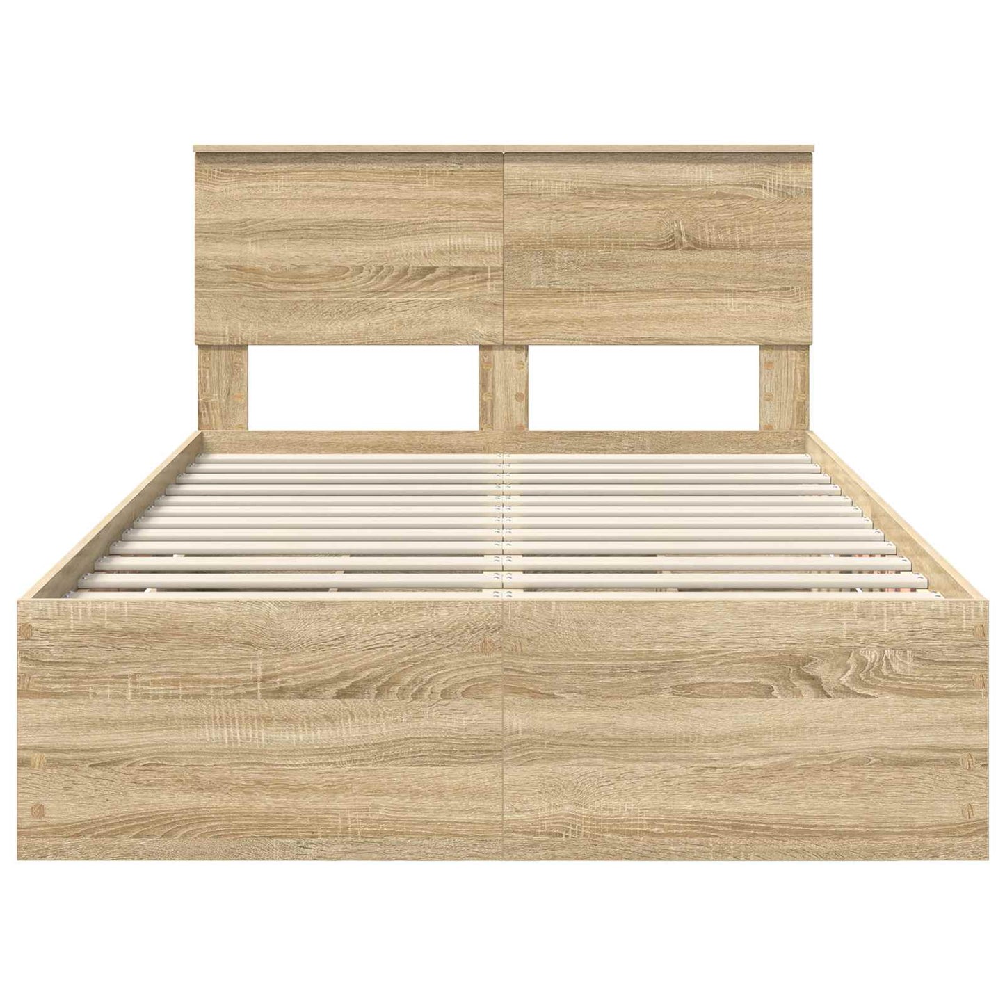 vidaXL Bettrahmen Sonoma-Eiche 120 x 190 cm Ingenieurs Holz