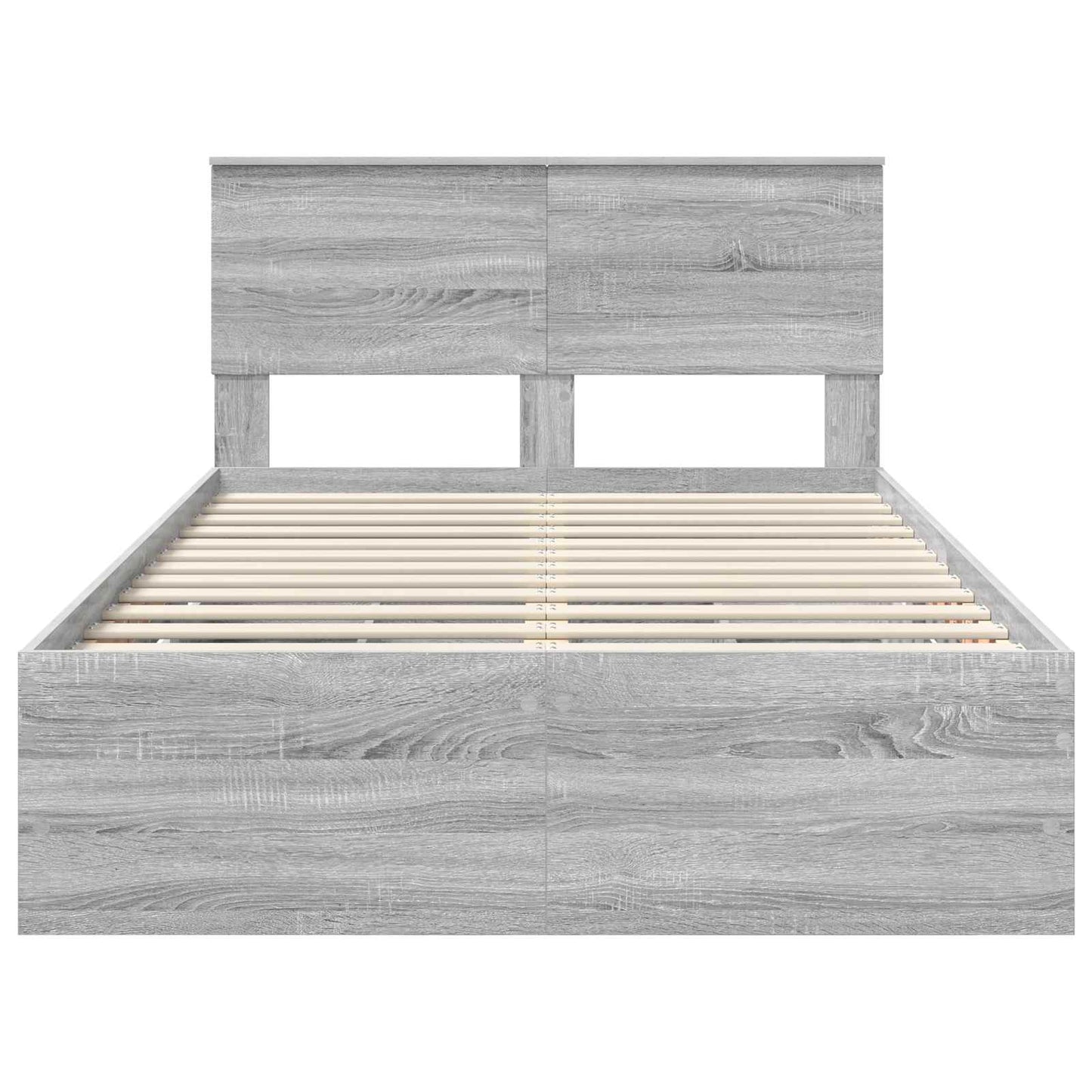vidaXL Bettrahmen Graues Sonoma 120 x 190 cm Ingenieurs Holz
