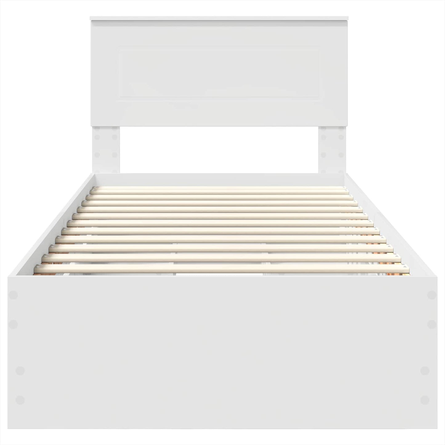 vidaXL Bettrahmen mit Schubladen Weiß 100 x 200 cm Ingenieurs Holz