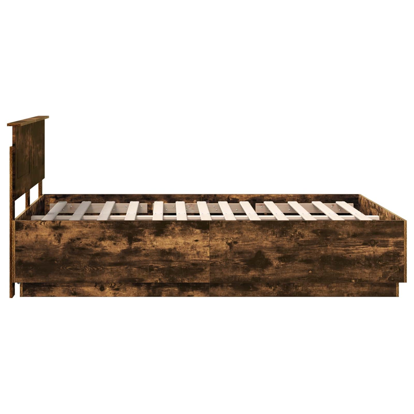 vidaXL Bettrahmen Geräucherte Eiche 160 x 200 cm Holzwerkstoff