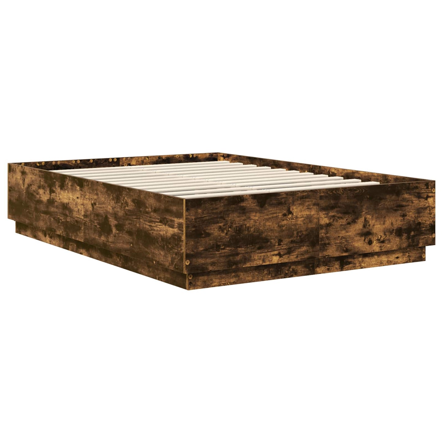 vidaXL Bettrahmen Geräucherte Eiche 150 x 200 cm Holzwerkstoff