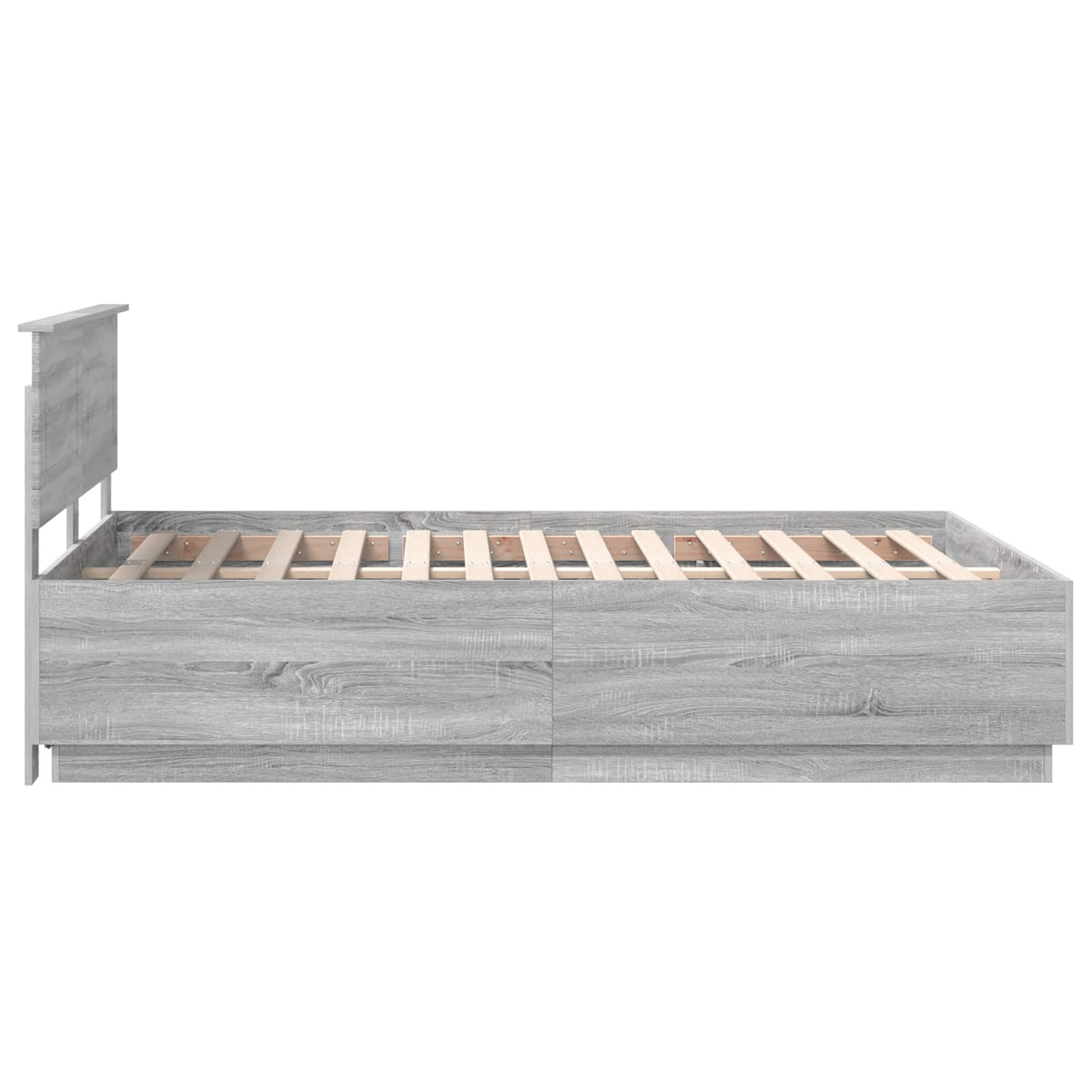 vidaXL Cadre de lit gris Sonoma 150 x 200 cm Bois d'ingénierie