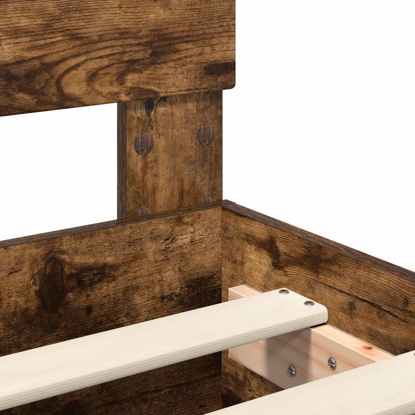 vidaXL Bettrahmen Geräucherte Eiche 140 x 190 cm Holzwerkstoff