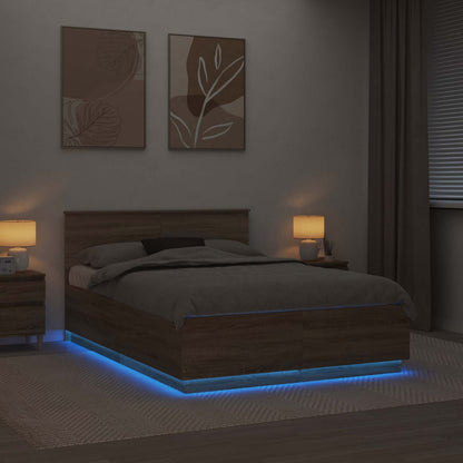 Bettrahmen mit Kopfteil Sonoma-Eiche 140 x 200 cm Holzwerkstoff