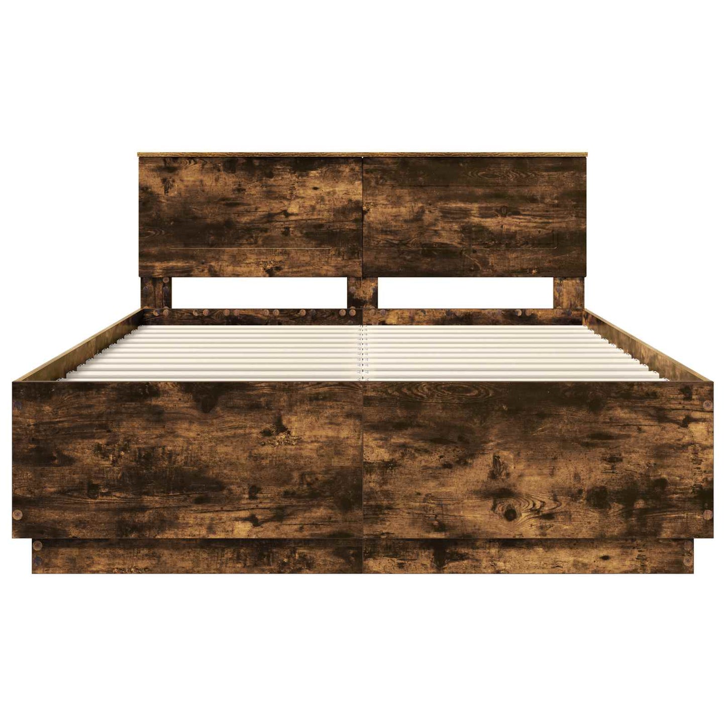vidaXL Bettrahmen Geräucherte Eiche 140 x 200 cm Holzwerkstoff