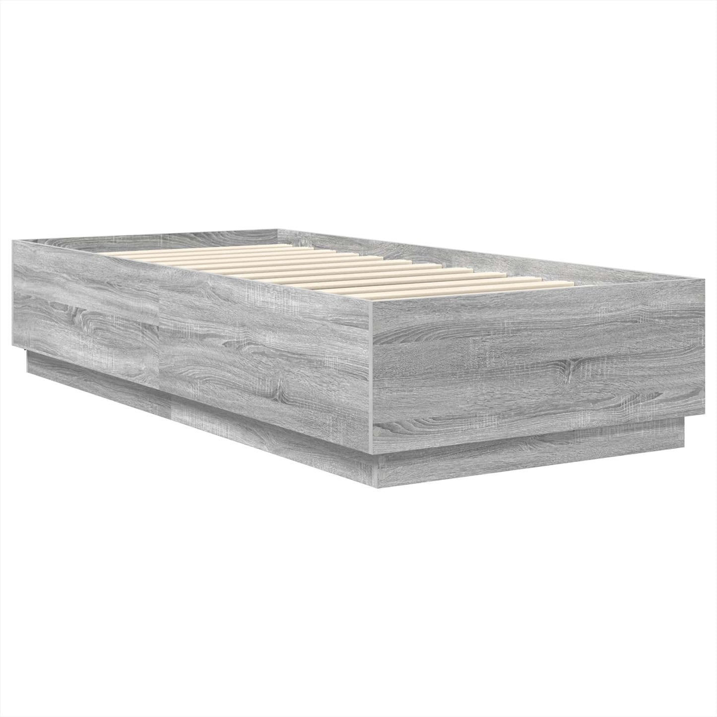 vidaXL Cadre de lit Gris Sonoma 100 x 200 cm Bois d'ingénierie