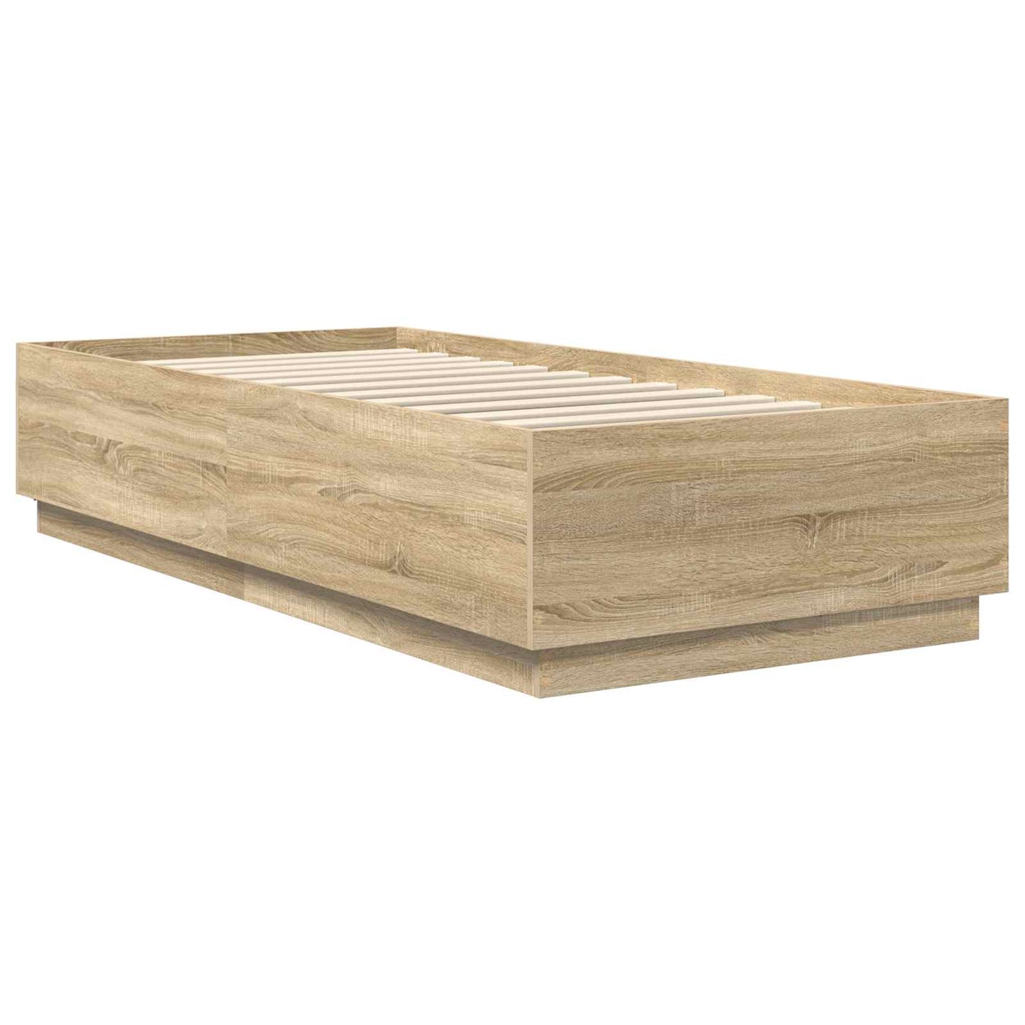 vidaXL Bettrahmen mit Kopfteil Sonoma-Eiche 70 x 190 cm Holzwerkstoff