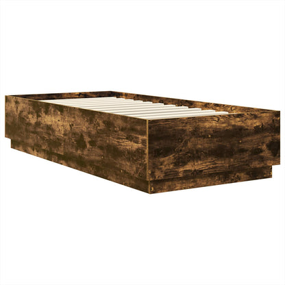 vidaXL Bettrahmen Geräucherte Eiche 70 x 190 cm Holzwerkstoff
