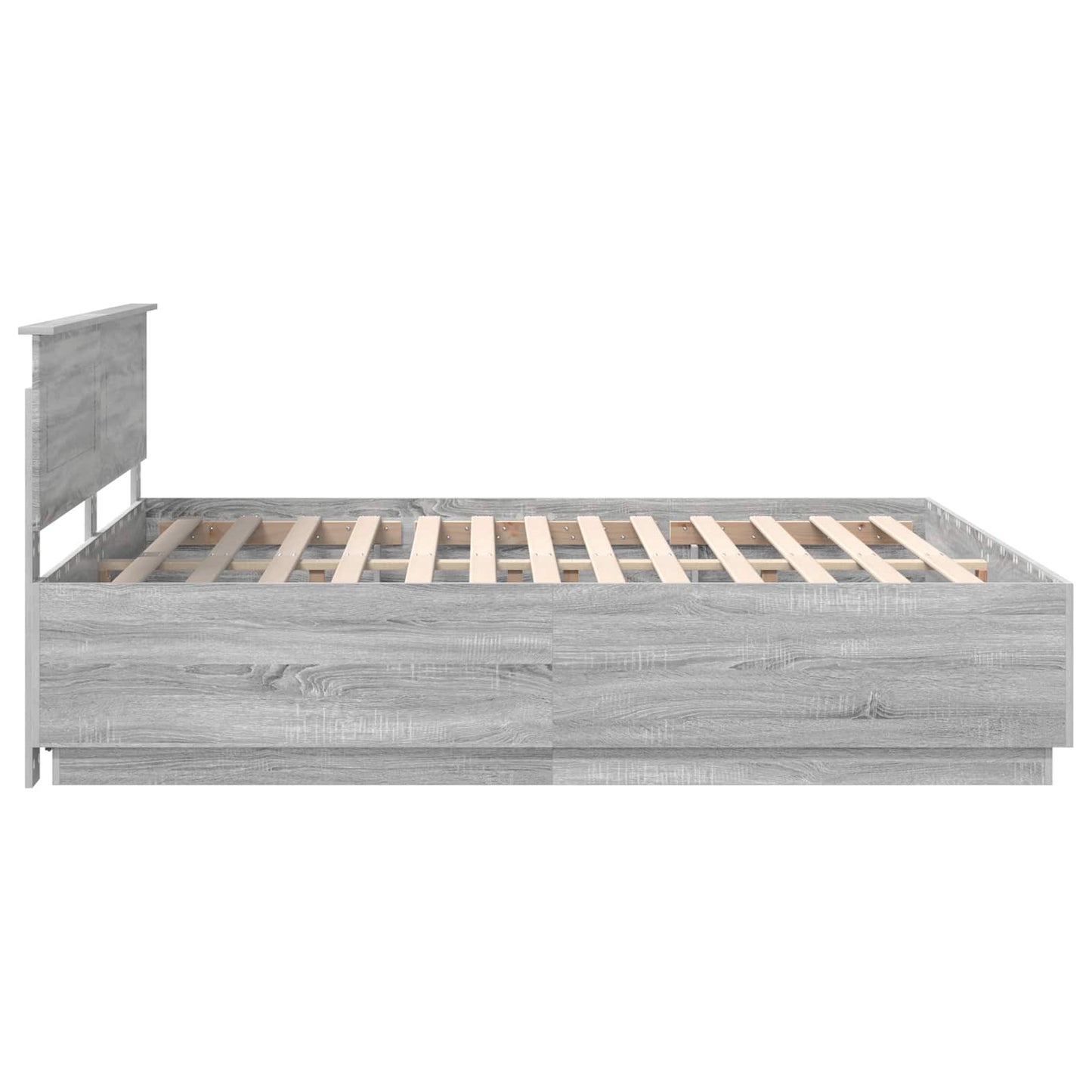 vidaXL Bettrahmen Graues Sonoma 200 x 200 cm Holzwerkstoff
