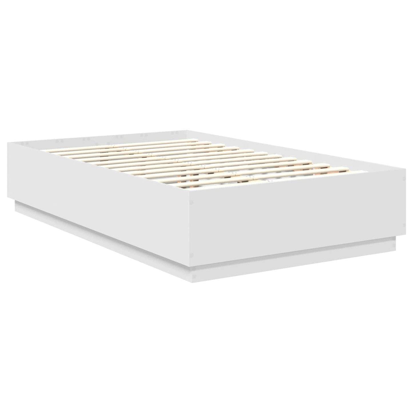 vidaXL Cadre de lit avec tête de lit Blanc 135 x 190 cm Aggloméré