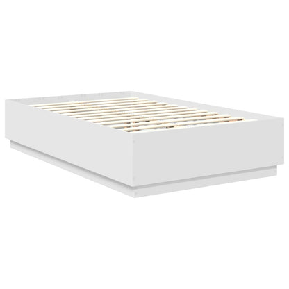 vidaXL Cadre de lit avec tête de lit Blanc 135 x 190 cm Aggloméré