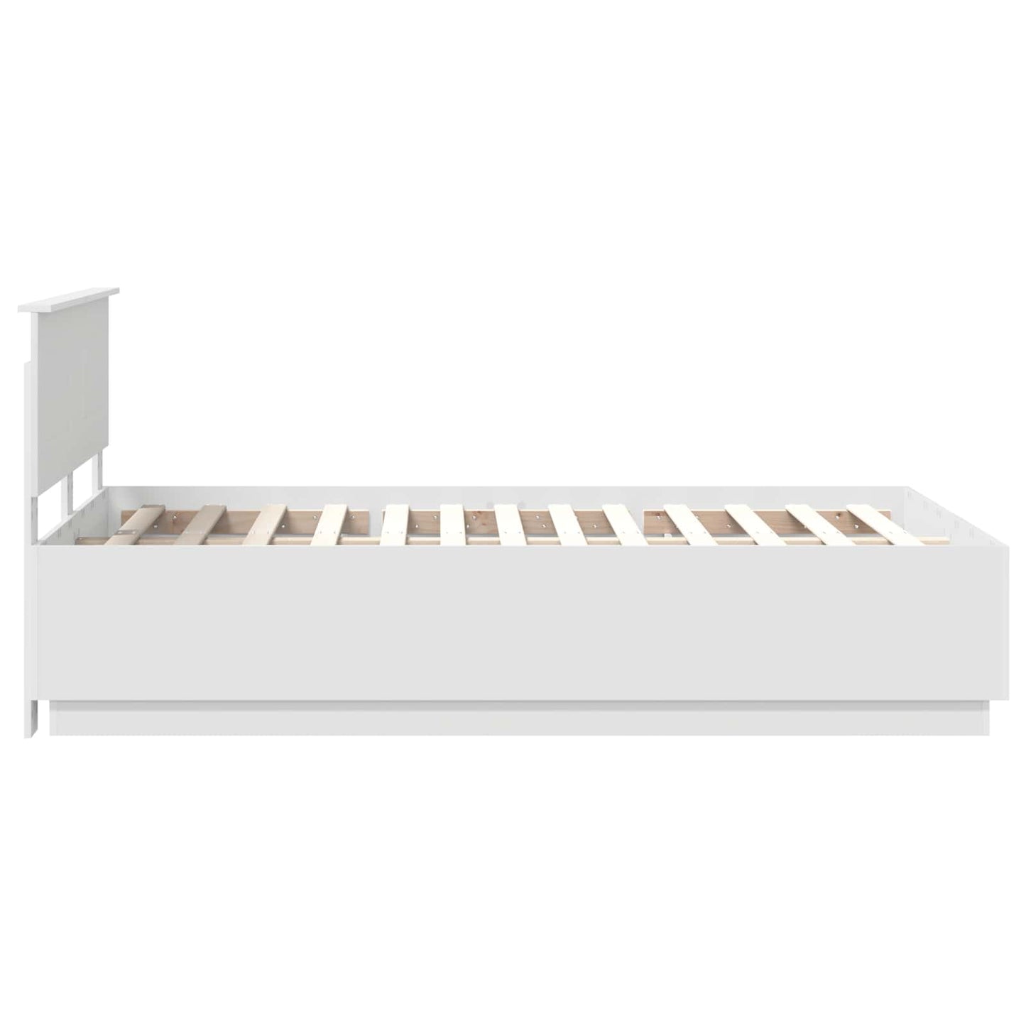 vidaXL Cadre de lit avec tête de lit Blanc 135 x 190 cm Aggloméré