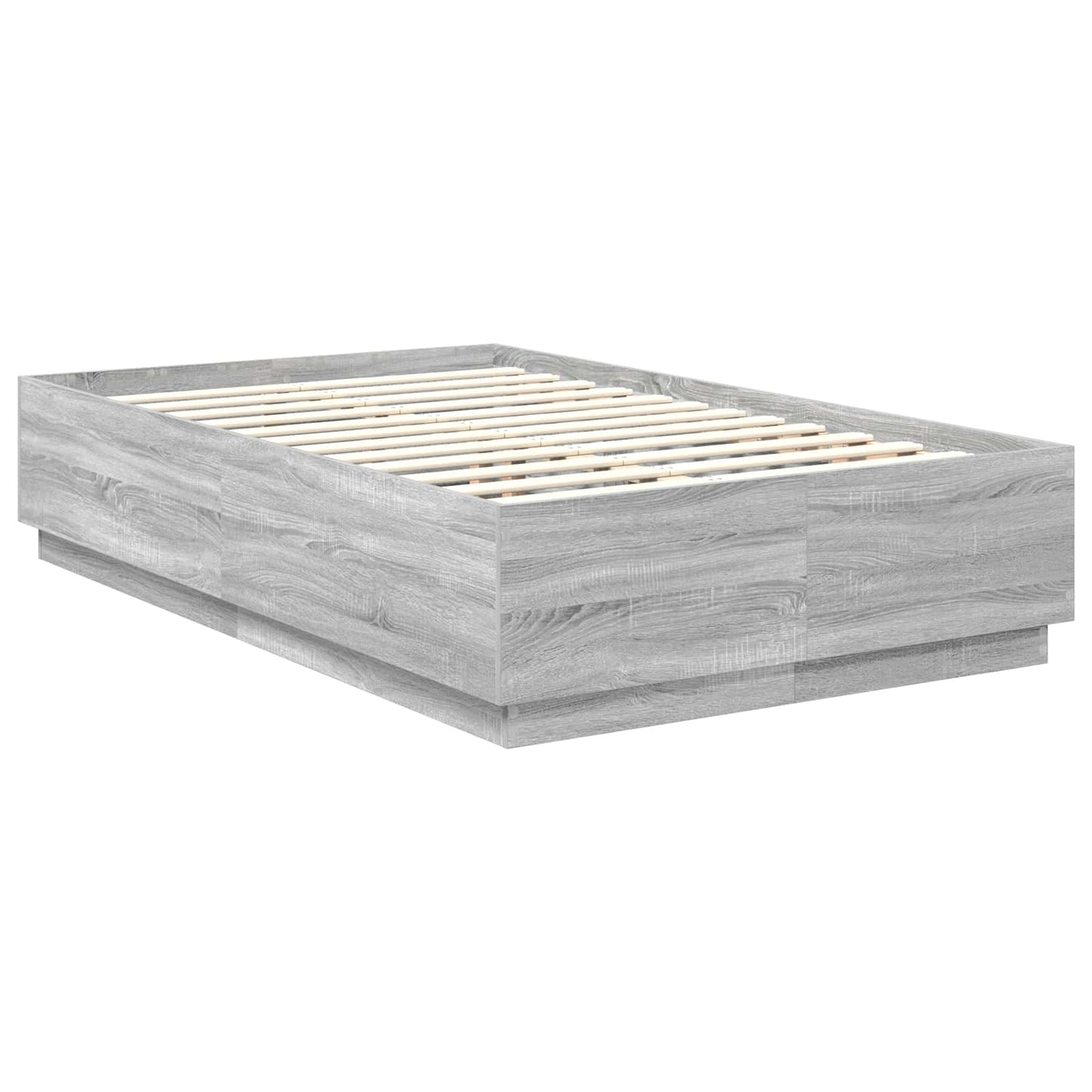 vidaXL Bettrahmen Graues Sonoma 120 x 190 cm Holzwerkstoff
