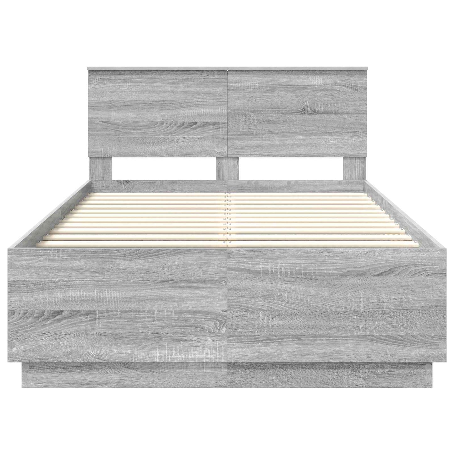 vidaXL Cadre de lit Gris Sonoma 120 x 200 cm Bois d'ingénierie