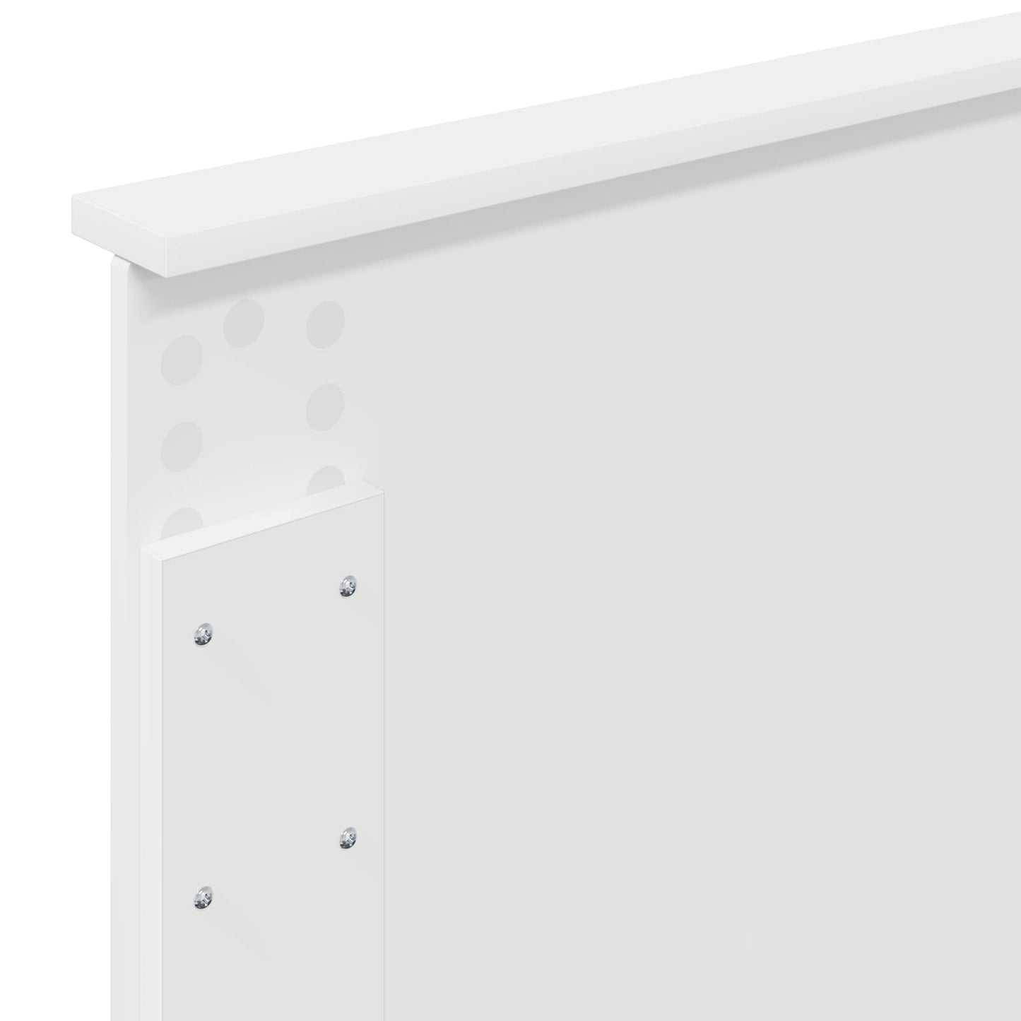 Bettrahmen mit Kopfteil Weiß 90 x 190 cm Holzwerkstoff