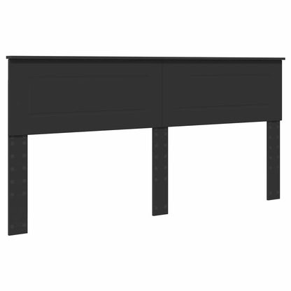 vidaXL Bettrahmen Schwarz und Silber 200 x 200 cm Holzwerkstoff