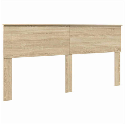 vidaXL Bettrahmen mit Kopfteil Sonoma-Eiche 200 x 200 cm Holzwerkstoff