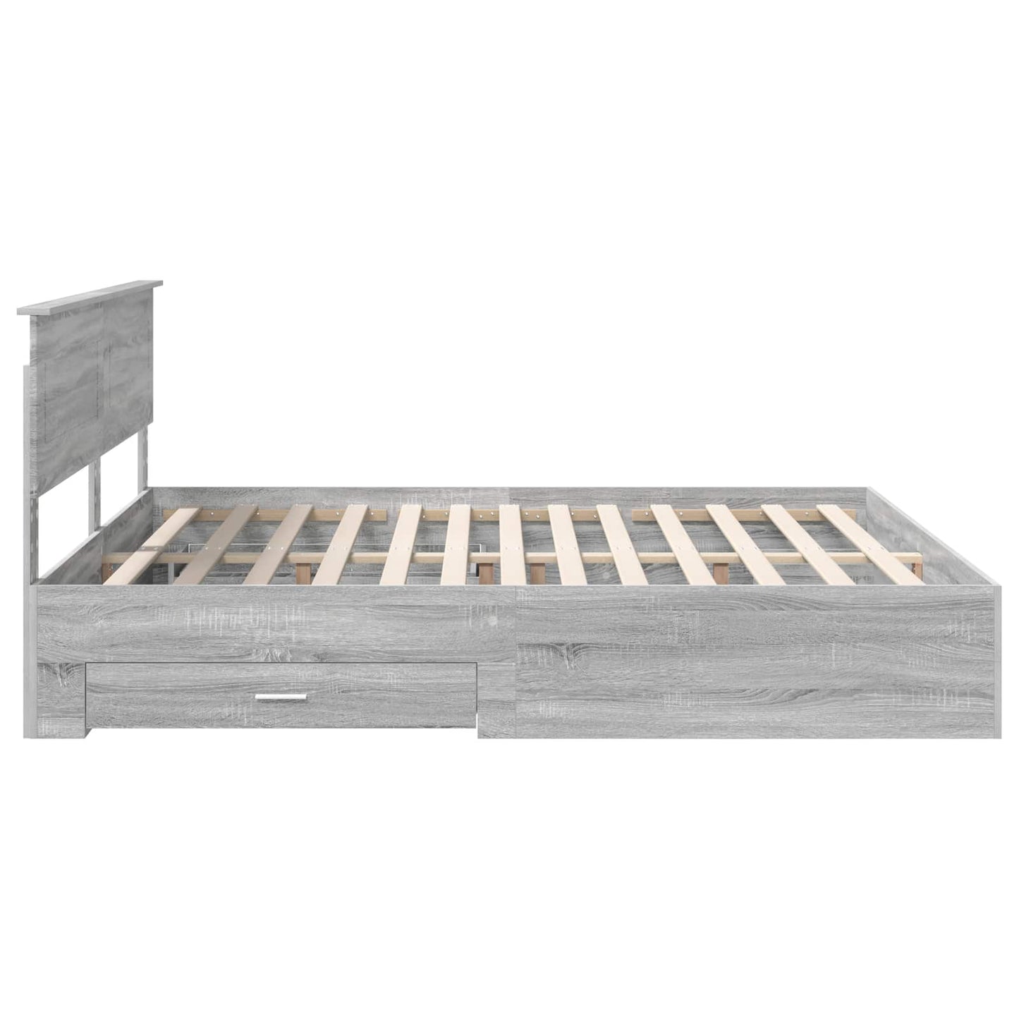 vidaXL Bettrahmen Graues Sonoma 200 x 200 cm Holzwerkstoff