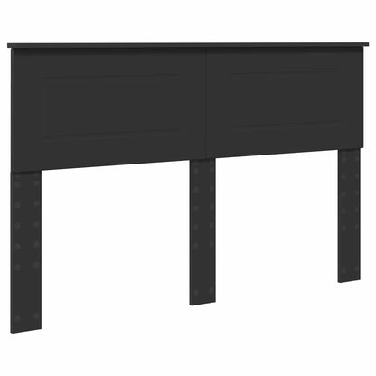 vidaXL Bettrahmen mit Kopfteil Schwarz 140 x 190 cm Holzwerkstoff