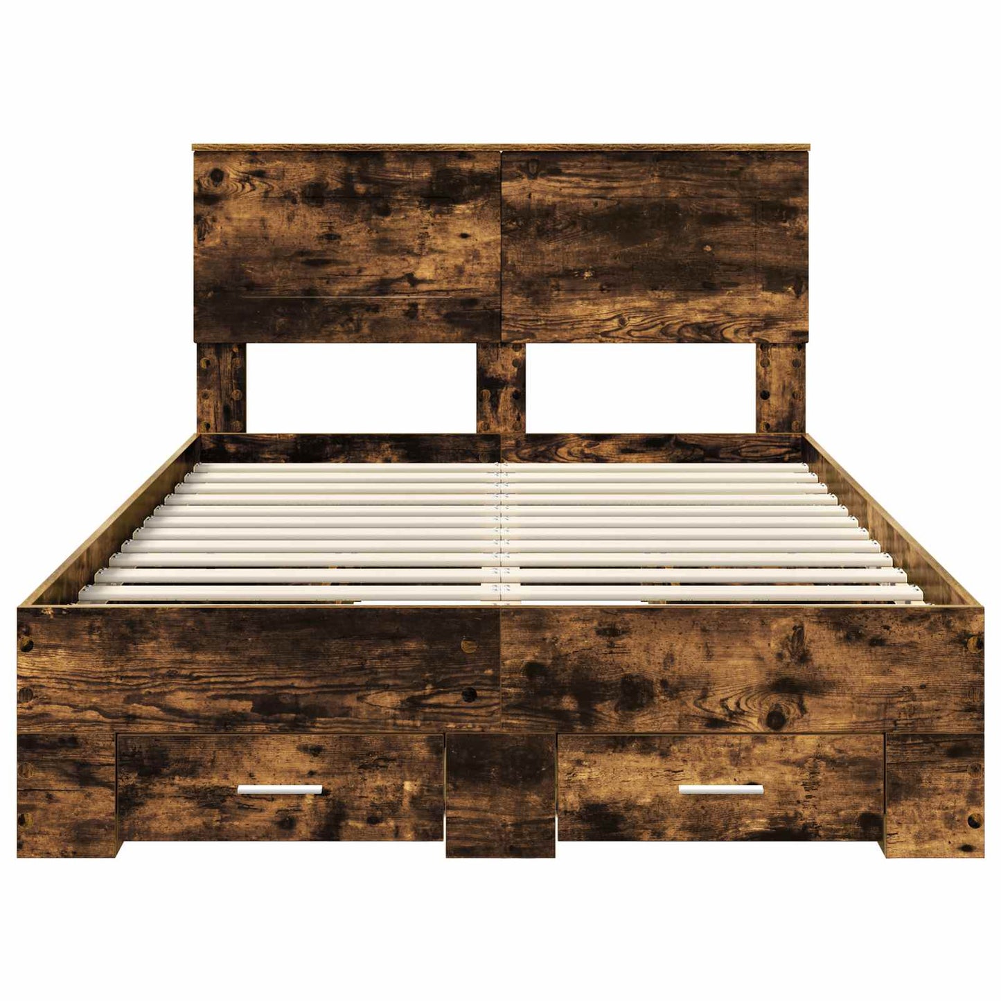 Bettrahmen Geräucherte Eiche 135 x 190 cm Holzwerkstoff