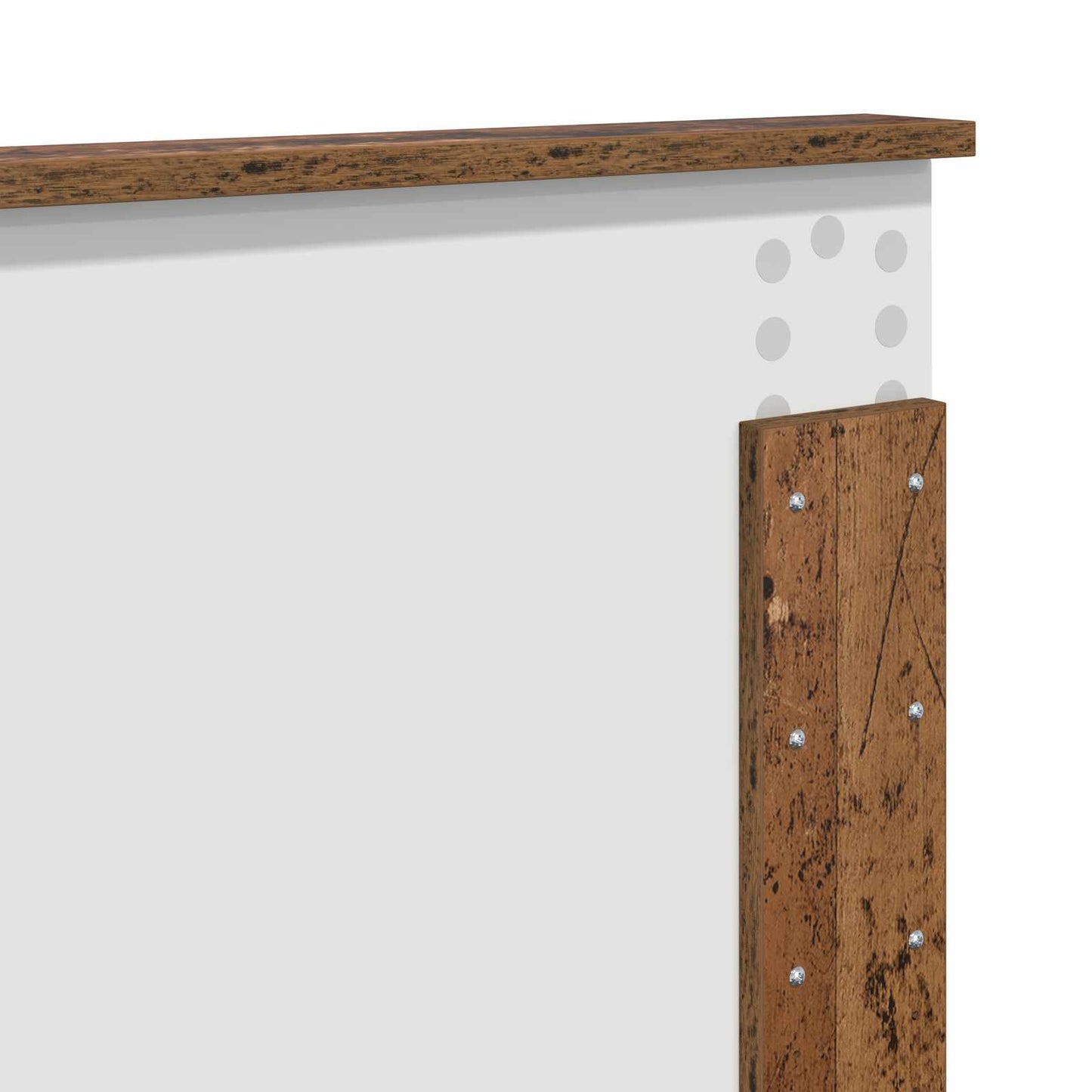 vidaXL Bettrahmen mit Kopfteil Altholz 120 x 190 cm Holzwerkstoff