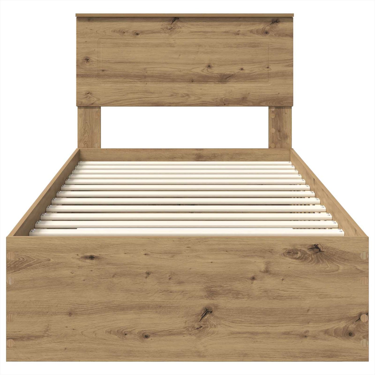 vidaXL Bettrahmen Artisan-Eiche 100 x 200 cm Holzwerkstoff