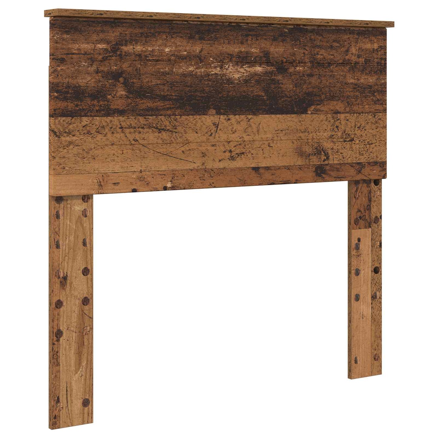vidaXL Cadre de lit avec tête de lit en bois de récupération 90 x 190 cm en bois d'ingénierie