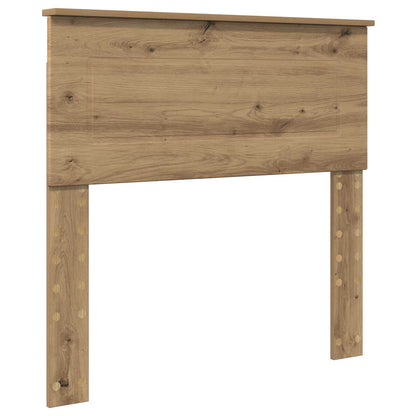 vidaXL Bettrahmen mit Kopfteil Artisan-Eiche 90 x 190 cm Holzwerkstoff