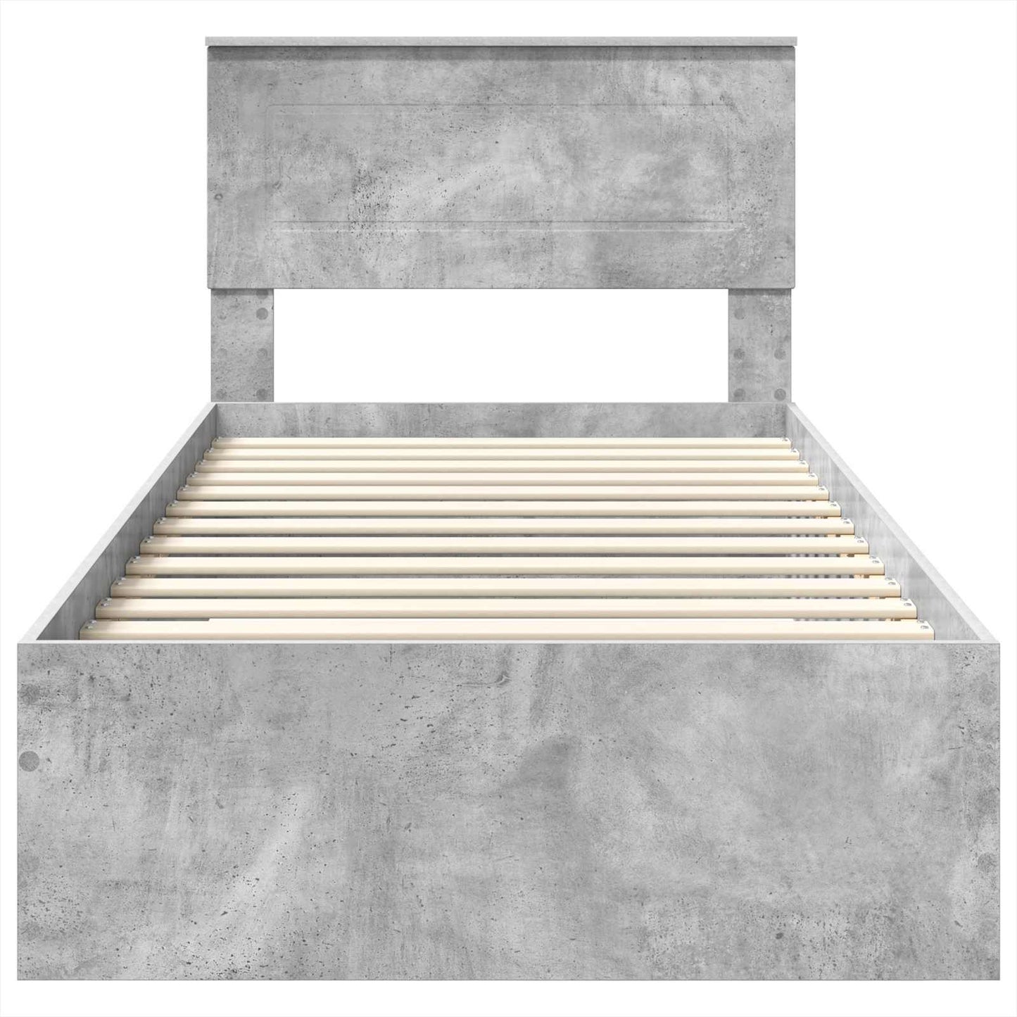 vidaXL Bettrahmen Beton Grau und Silber 75 x 190 cm Holzwerkstoff