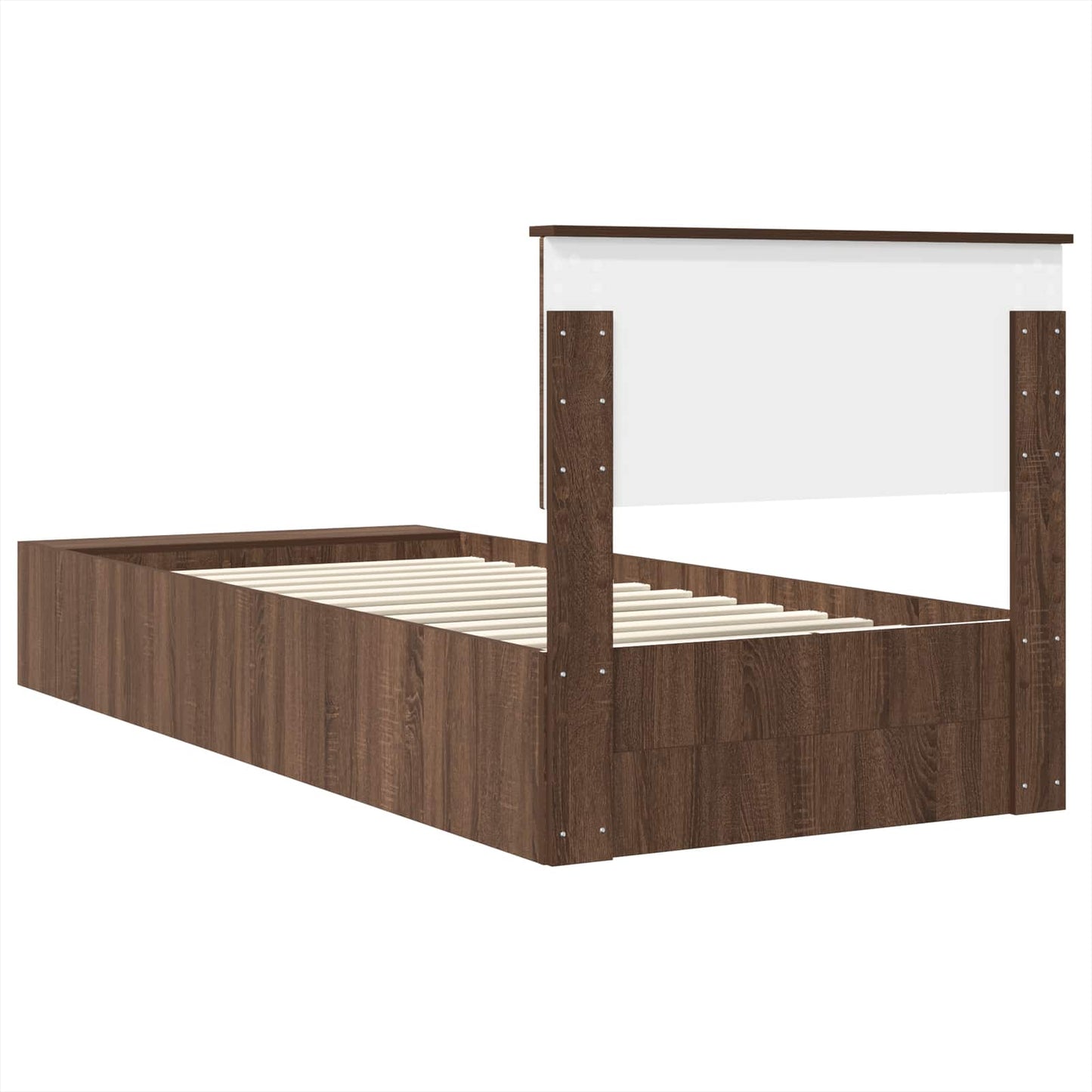 vidaXL Bettrahmen Braun Eichen-Optik 75 x 190 cm Holzwerkstoff