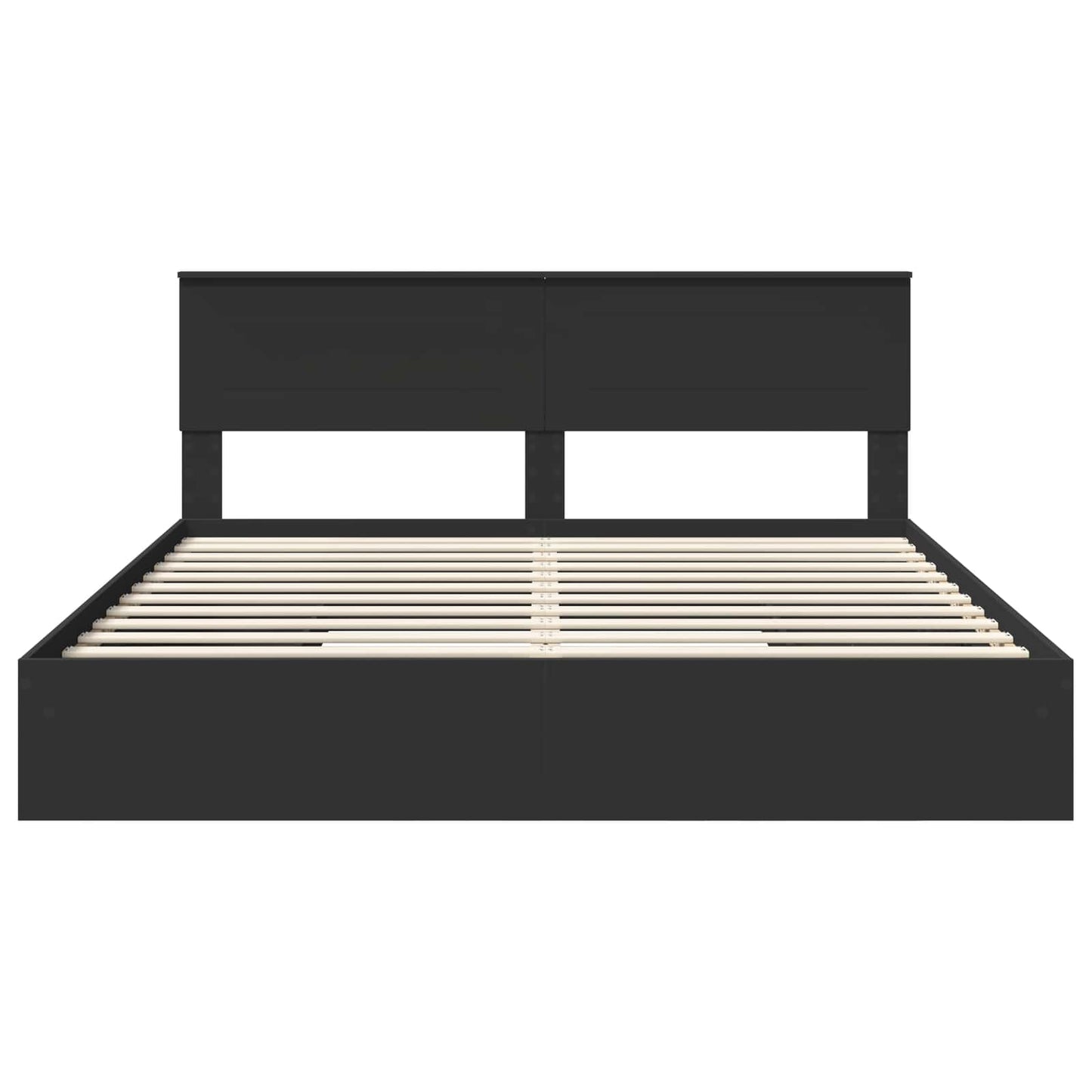 vidaXL Aufbewahrungsbett Schwarz 200 x 200 cm Holzwerkstoff
