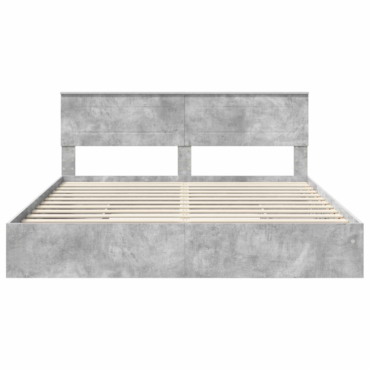 vidaXL Aufbewahrungsbett Beton Grau 180 x 200 cm Holzwerkstoff