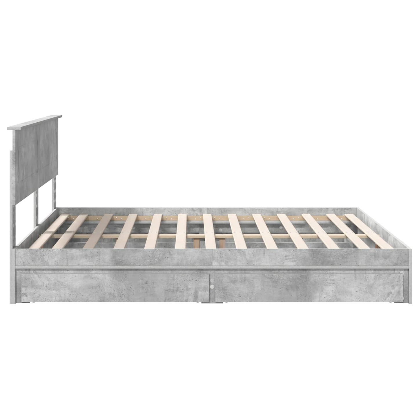 vidaXL Aufbewahrungsbett Beton Grau 180 x 200 cm Holzwerkstoff