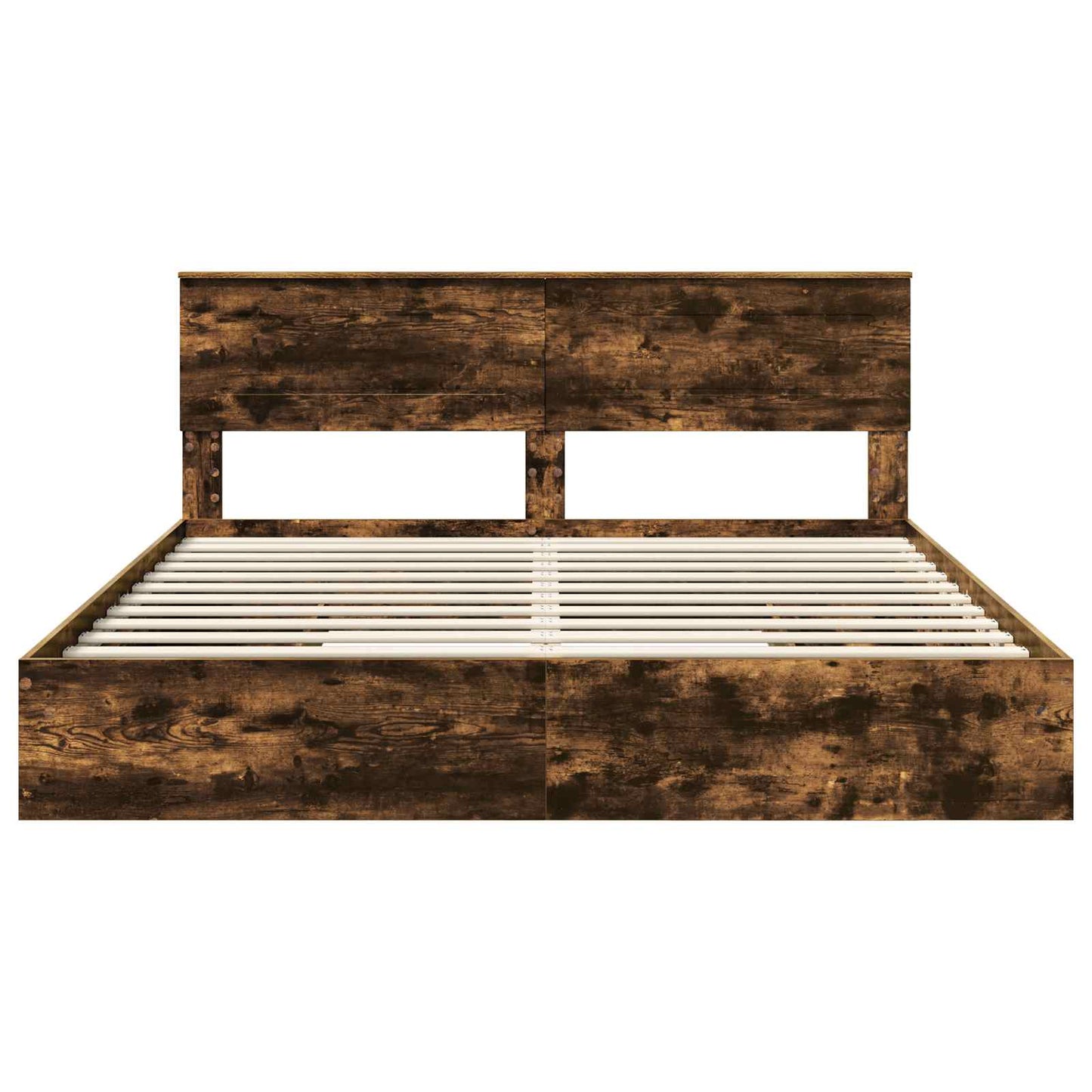 vidaXL Aufbewahrungsbett Geräucherte Eiche 180 x 200 cm Holzwerkstoff
