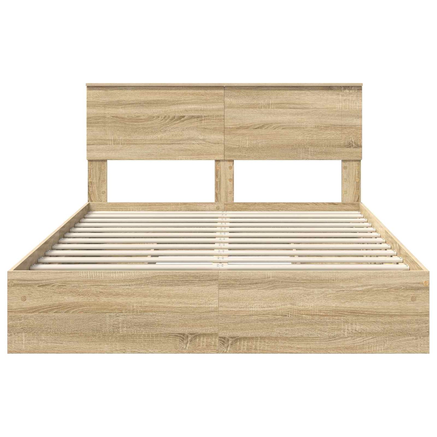vidaXL Aufbewahrungsbett Sonoma-Eiche 160 x 200 cm Holzwerkstoff