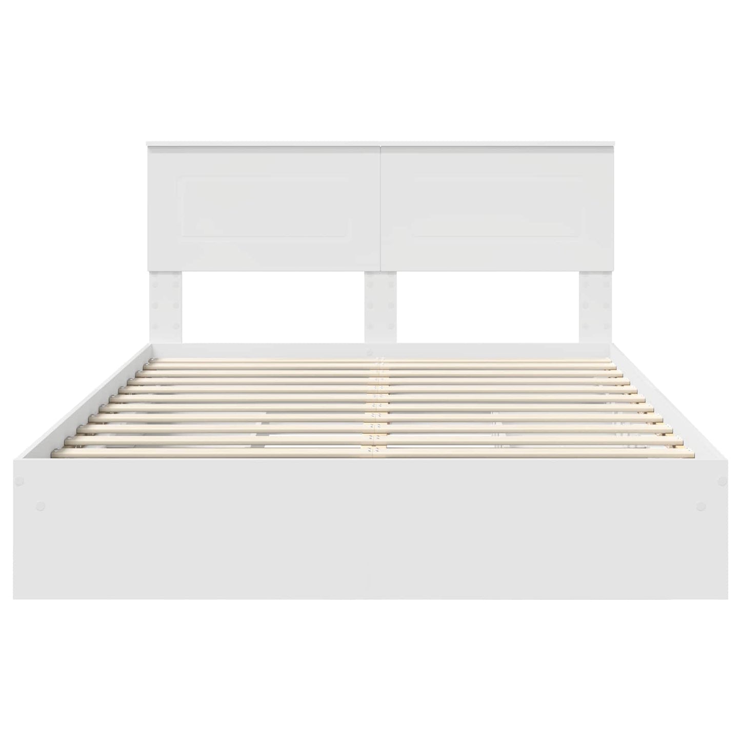 vidaXL Lit de rangement avec tête de lit Blanc 150 x 200 cm Bois d'ingénierie