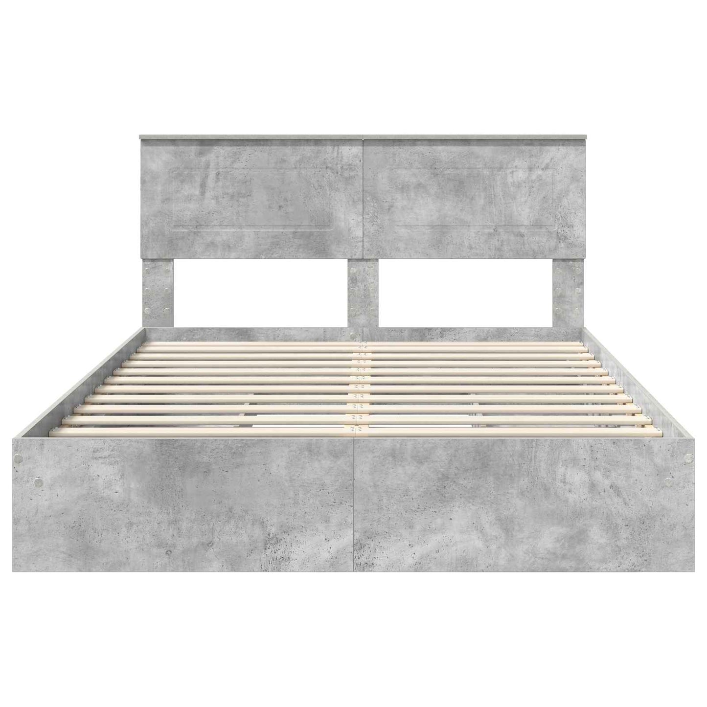 vidaXL Aufbewahrungsbett Beton Grau 150 x 200 cm Holzwerkstoff