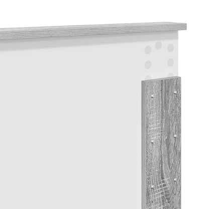 vidaXL Lit de rangement gris Sonoma 140 x 200 cm en bois d'ingénierie